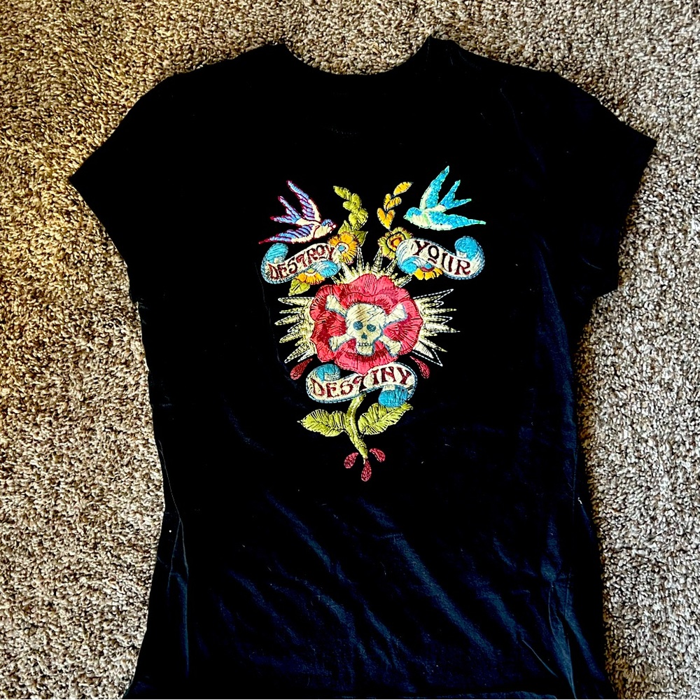 Destroy Your Destiny embroidered tshirt